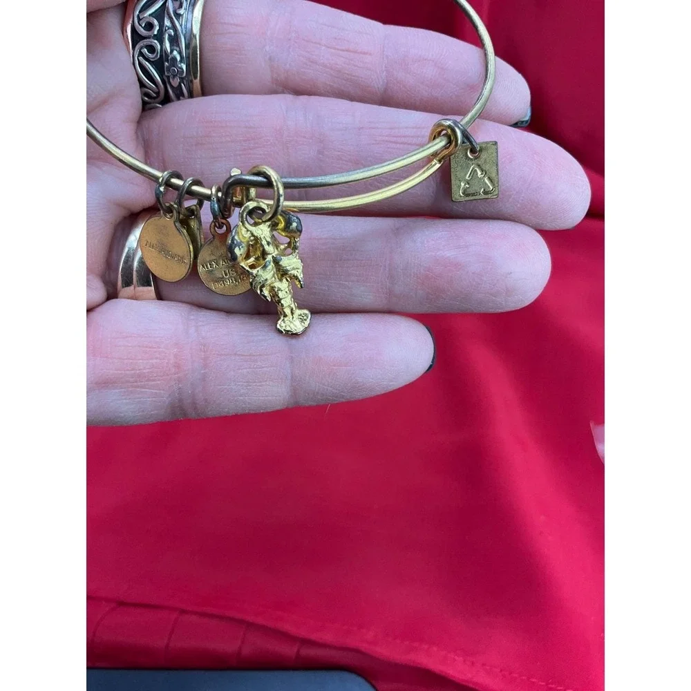Alex and Ani Bangle Bracelet‎ Lot 6pc Nautical Lobster Fish Anchor Gold Silver